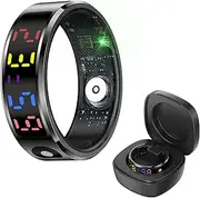 Yihou Smart Ring for Women Health Ring Fitness Tracker Sleep Monitor Step Counter Heart Rate Monitor Multisports No Subscription Fee for Android iOS Black 11