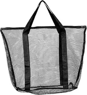 [OATIPHO] Beach Mesh Tote Bag Shoulder Handbag Family Beach Organizer Mesh Bag Large Capacity Transparent Tote for Travel Shopping Vacation