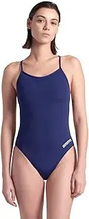 [arena] Womens Solid Lace Back Swimsuit