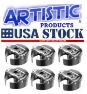 6pcs. LARGE M BOBBIN CASE TIN LIZZIE ANSLEY QUILTING,w NBL SPRING