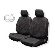 Front Black Cross Country Seat Covers for Toyota Hilux SR/SR5/Rogue Double Cab