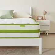 [Dourxi] Queen Mattress 10 Inch, Hybrid Mattress with Cooling Gel Memory Foam and Pocket Spring, Organic Cotton Fabric Cover, Mattress in a Box, Medium Firm Feel, 80"*60"*10", Queen