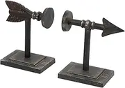 Creative Co-Op Metal Arrow Bookend Set