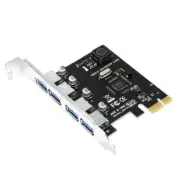 4 Port USB 3.0 PCI-E Expansion Card 3.0 HUB Adapter 4-Port USB3.0 Controller New