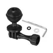 Action Camera Ball Mount Adapter, 1 Set Rotating Ball Head Mount Style 2, Black