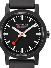 Mondaine MS1.32120.RB Black Silicone Womens Watch