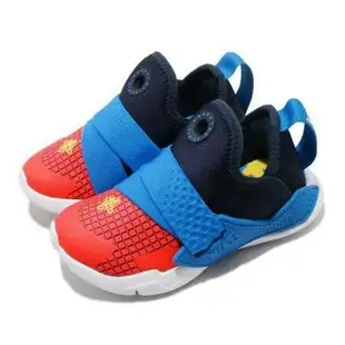 NIKE 休閒鞋 Huarache Extreme 童鞋 襪套 武士鞋 舒適 球鞋 穿搭 小童 藍 紅 [BQ7570-400]size:6、7、8、9、10