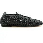 Andrea Gomez Antonia Woven Leather Flat in Black at Nordstrom, Size 35