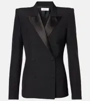 [McQueen] McQueen Double-breasted wool blazer AU 14 black