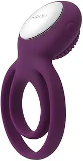 Svakom Tammy Clitoris Stimulating Vibrating Double Penis Ring, Violet