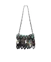Paco Rabanne Nano Sparkle Leaves Chain-Link Shoulder Bag One size Black