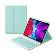 Nevenka Removable Square Keyboard Case For iPad with Pen Slot Wireless BT Lightweight Case-green For iPad 10.2/iPad Air 10.5/iPad Pro 10.5