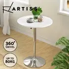 Artiss Bar Table Tables Kitchen Swivel Gas Lift Outdoor Round Metal White