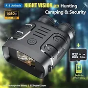 Night Vision Goggles With 5X Digital Zoom Camera NV Binoculars Telescope With Long Infrared Viewing Distance At Night For Hunting And Camping (Built-in Recharg