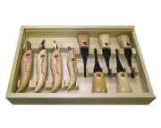 Flexcut Carving Tools Deluxe Palm & Knife Set with 4 Carving Knives and 5 Pal...