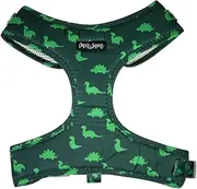 Dan & Sam Dinosaur Land Dog Harness - Large, Adjustable, Comfortable & Durable Pet Vest, Fun Dinosaur Print, Easy-to-Use Buckle, Ideal for Active Dogs, Secure & Stylish Pet Accessory