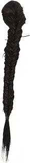 Baluue Fishbone Braid Wig Faux Ponytail Hairpiece Hair Extensions for Women Long Ponytail Extension Festival Braids High Temperature Wire Black