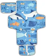 Reusable Changing Pads for Baby with Tissue Pocket Portable Changing pad for Baby with Built-in Pillow