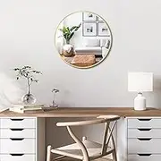Itrue Small Round Mirror for Wall 12 Inch Gold Circle Mirror Metal Frame Mirrors with Wall Mount Hook for Home Decor Bathroom Bedroom Entryway Living Room