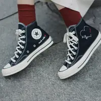 在飛比找蝦皮購物優惠-Converse 帆布鞋 Chuck 70 Hi 黑色 紅色