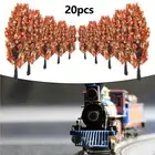 20pcs Miniature Train Layout Model Trees Street-Parks Scenery Sand Decoration