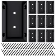 10PCS Deck Railing Bracket Connectors 2x4 for Wood Post with 60 Screws Black