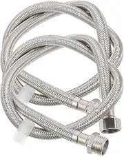 TEHAUX 2pcs Stainless Steel Washing Machine Hoses 1/2 Inch Extension Pipe, Anti-Burst Braided Hose with Inner Rubber Tube, Leak-Proof Design for Washers and Faucets, 80cm Length