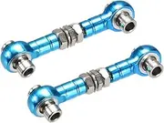 XYWHPGV RC Front/Rear Steering Linkage Servo Link Pull Rod Turnbuckle 33mm 2PCS (Blue)(6d09d 7efd9 c5ce2 5ac81 84048 33731