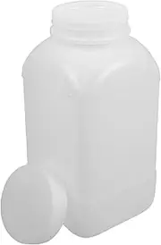 2pcs Wide Mouth Reagent Bottle Storage Bottles for Liquids Wide Mouth Liquids Bottle Leak Proof Square Milk Bottle Chemical Container Chemical Reagent Bottles Plastic White