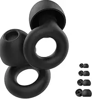 Ear Plugs, Noise Reduction Earplugs Super Soft, Reusable Earplugs for Sleeping,Focus, Travel, Noise Sensitivity, Hearing Protection Ear Plug in Flexible - 8 Ear Tips in XS/S/M/L - SNR 24dB & NRR 14 Noise Cancelling Earbuds - Black