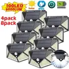 2-8 Waterproof LED Solar Powered Light Outdoor PIR Motion Sensor Garden Security