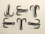 100 Mustad KVD-Elite Round-Bend 1X Treble Hooks (Size 4) TR78NP-BN UltraPoint