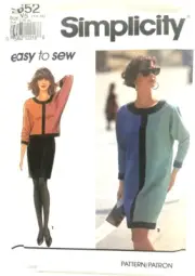 Simplicity Easy to Sew Pattern #7652 Dress, Top & Skirt - (Sizes 10 - 18)