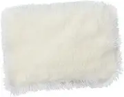 Sosoport 2pcs Blanket Donut Dog Bed Warmer Warm Sleeping Mat Winter Cushion Mat Puppy Sofa Mat Plush Mattress Small Dogs Bed Mat Bedspread Pets Warm Mat White Artificial