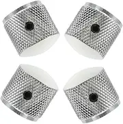 COSMEVIVI 4pcs Control Knobs for Electric Guitar Bass Volume Potentiometer Caps Easy Installation Chrome Finish Compatible with Instruments