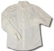 $550 Bally Tuxedo White Cotton Shirt Size XL, EU 54 Made in Italy