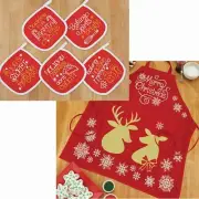 Herrschners® Holiday Apron & Potholders Set Stamped Cross-Stitch
