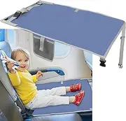 Blue Airplane Bed for Toddler 76×44.5cm, Airplane Seat Extender for Travel Waterproof Lightweight Airplane Foot Hammock Suitable for All Aircraft Seats,Comfortable Flight Companion for Your Child