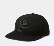 Polo Ralph Lauren Baseball Hat Cap Size Large Fitted Black Wool P PATCH Varsity