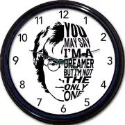 John Lennon Dreamer Beatles Wall Clock Silhouette New 10"