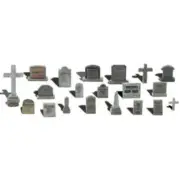 Woodland Scenics A1856 HO Train Figures Tombstones / Graveyard