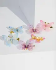 Multi Colour Butterfly Hair Clip Pack