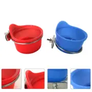 2 Sets Parrot Drinking Bowls Hanging Bird Feeder Parrot Food Cup