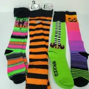 Halloween Thigh High Over the Knee Socks Women 5 Pair 3 below 2 above Knee Cat