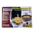 NUWAVE Brio 2 qt Air Fryer Gourmet Accessory Kit Baking Pan, Rack & Cookbook NEW