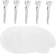 FRCOLOR 1 Set Hair Extension Protective Shields with Hair Clips Heat Shield Guards Insulation Protection Glue Mess Reduction Effortless Sectioning