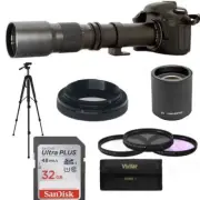 TELEPHOTO ZOOM LENS 500-1000MM +32GB CARD FOR CANON EOS REBEL T3 T3I T5 T5I T2