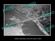 OLD POSTCARD SIZE PHOTO ARNHEM NETHERLANDS HOLLAND TOWN AERIAL VIEW c1940 5
