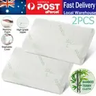 2Pcs Luxury Soft Contour Bamboo Pillow Cushion Memory Foam Fabric Hypoallergenic