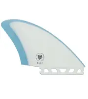 SURF FINS,MODII KEEL FINS - - WHITE/BLUE ( FUTURE COMPATIBLE BASE )
